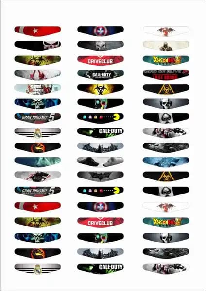 PlayStation 4 Dualshock Renkli Lightbar Sticker Seti ile Kontrol Cihazınızı Kişiselleştirin