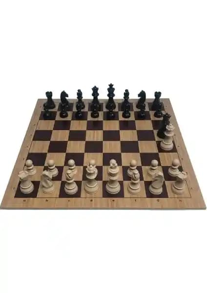 Profesyonel Satranç Takımı 95 mm Büyük Taşlar MDF ve Bambu Zemin Özellikleri ile