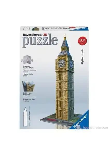 Ravensburger 3 Boyutlu Puzzle Big Ben Saat Kulesi ile Eğlence ve Dekorasyon Bir Arada