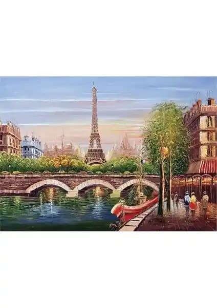 Seine Nehri Paris Puzzle 500 Parça Sanat ve Şehir Temalı Dekoratif Yapboz
