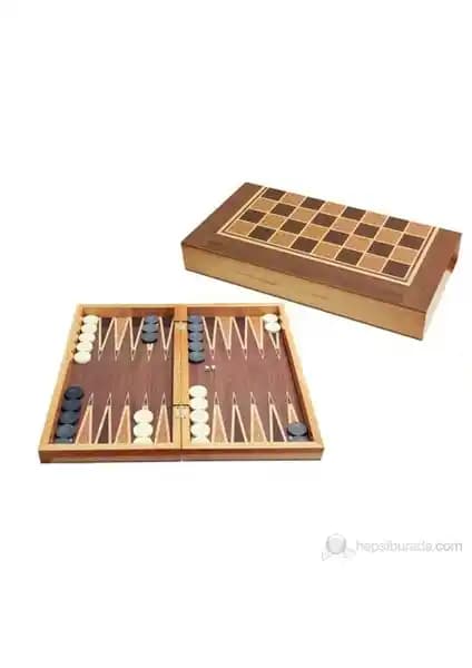 Star Masif Ceviz Kaplama Tavla Büyük Boy Estetik ve Dayanıklı Masa Oyunu