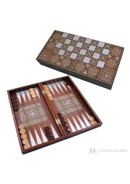 Star Masif Sedef Tavla Büyük Boy Estetik ve Dayanıklı Masa Oyunu