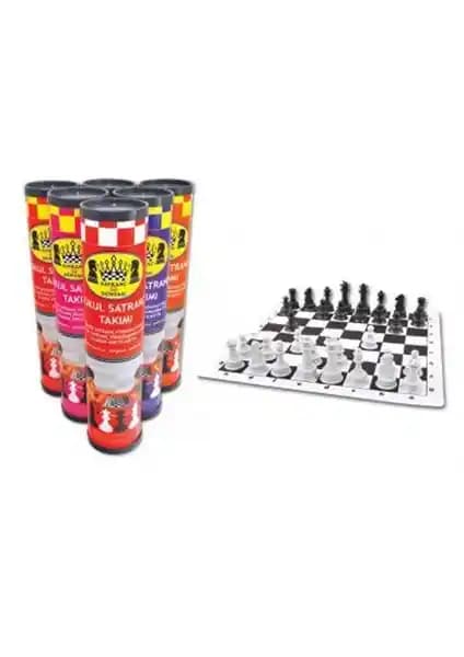 Star Oyun Satranç Dünyası Rulo Silindir Seti Çocuklar ve Gençler İçin Modern ve Portatif Oyun Malzemeleri