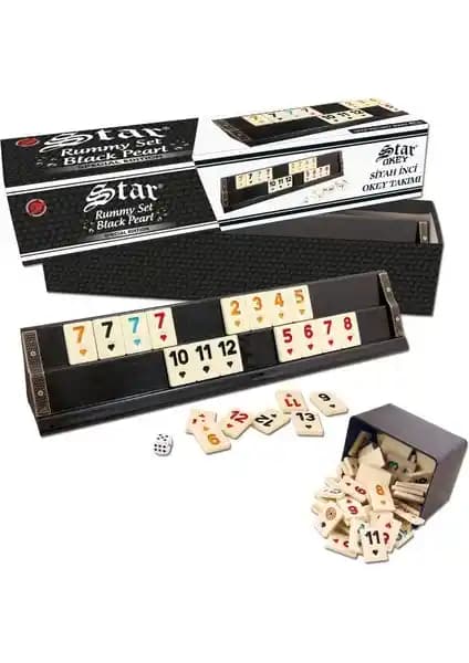 Star Siyah İnci Okey Takımı: Estetik ve Dayanıklı Oyun Seti Profesyonel Kullanım İçin