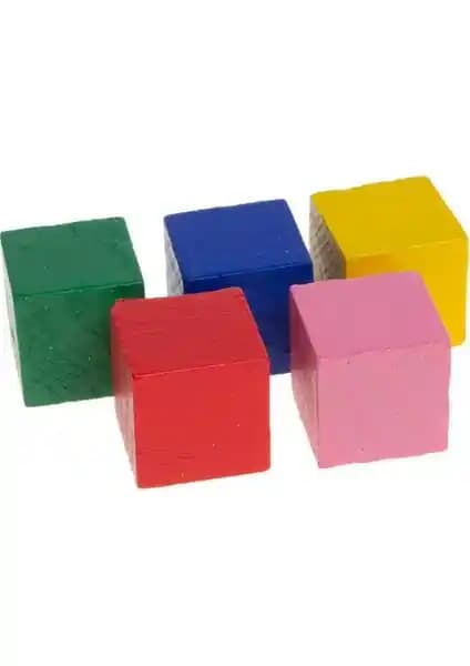 Südor Ahşap Renkli Küp Bloklar Seti Çocukların Yaratıcı ve Geliştirici Oyunları İçin Uygun