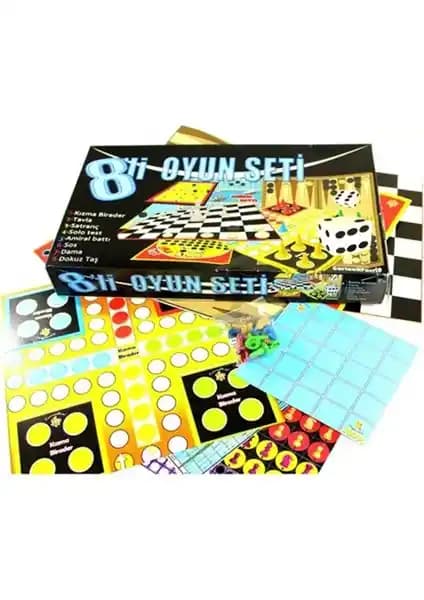Tekreyonda 8'li Oyun Seti: Çocuklar ve Gençler İçin Eğlenceli ve Öğretici Masa Oyunları Koleksiyonu