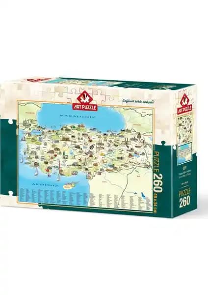 Türkiye Kültür Haritası 260 Parça Puzzle ile Kültürel Keşif ve Eğlence Deneyimi