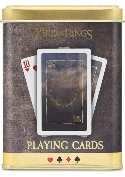 Yüzüklerin Efendisi Temalı Metal Kutulu Özel Tasarım İskambil Kartları Koleksiyon ve Oyun İçin