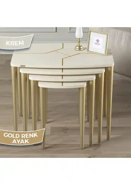 Canisa Lyon Krem 4'lü Zigon Sehpa ile Evko Çanta Zigon Sehpa Karşılaştırması