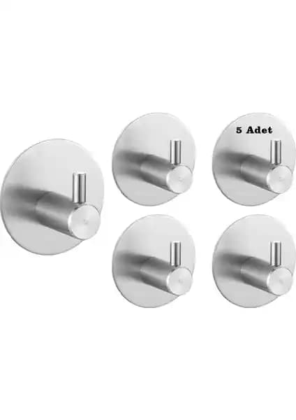 Ardini Kendinden Yapışkanlı Çelik Askılık Paket 5 Adet – Paslanmaz SS304 Kullanım
