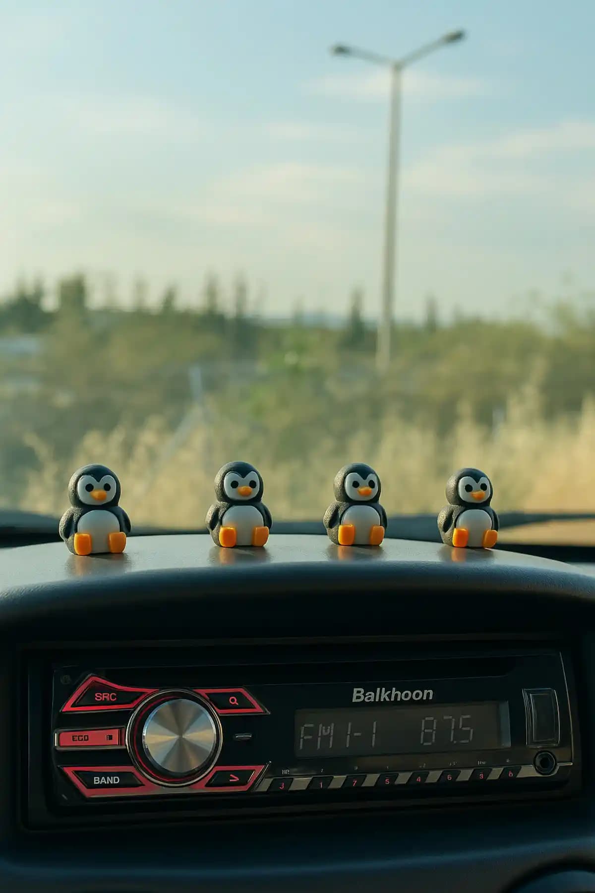 Balkhoon 4'lü Mini Penguen Dikiz Aynası Süsü – Türkiye Menşeli Evrensel Araba Dekor