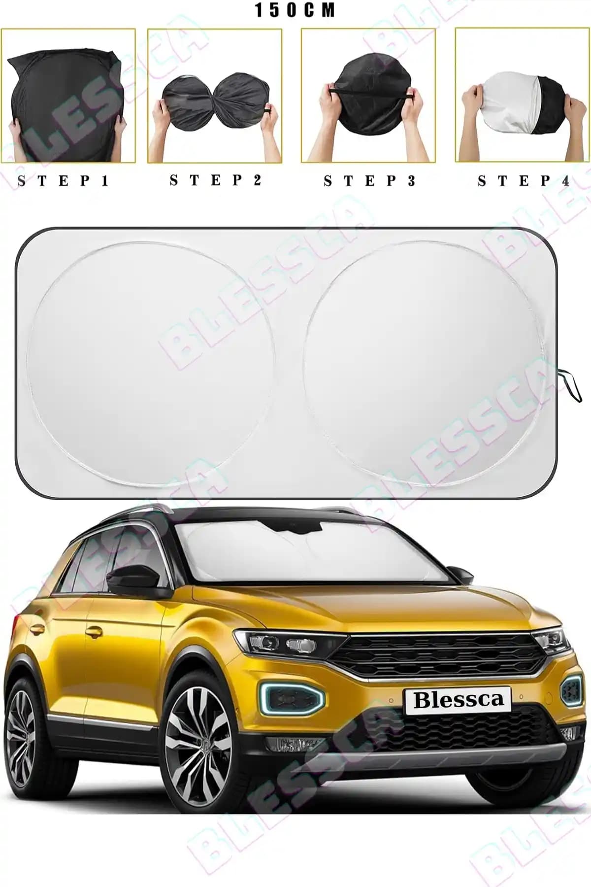 Blessca Araba Ön Cam Güneşlik: Volkswagen için Gölgeleme, Konfor ve Pratik Uyum