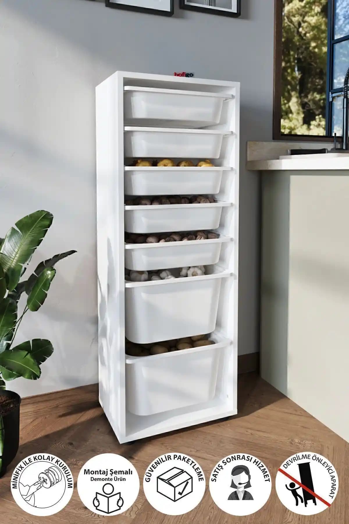 Bofigo 7 Sepetli Dolap: Modern, Çok Amaçlı Depolama ve Güvenli Malzeme Yapısı