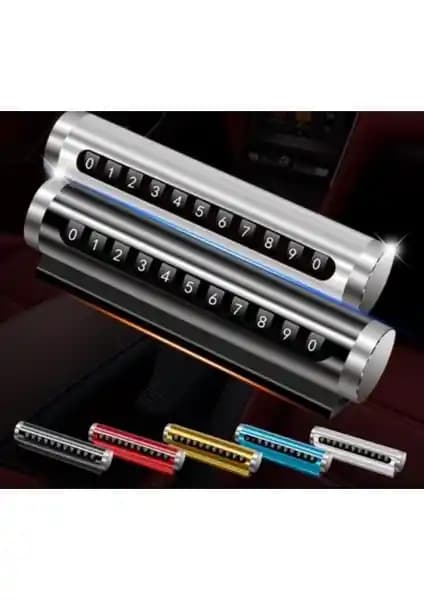 Çevirmeli Ayarlı Metal Kasa Numaratörü – Araç İçi Park Numarası, Gri, Universal Uyumlu