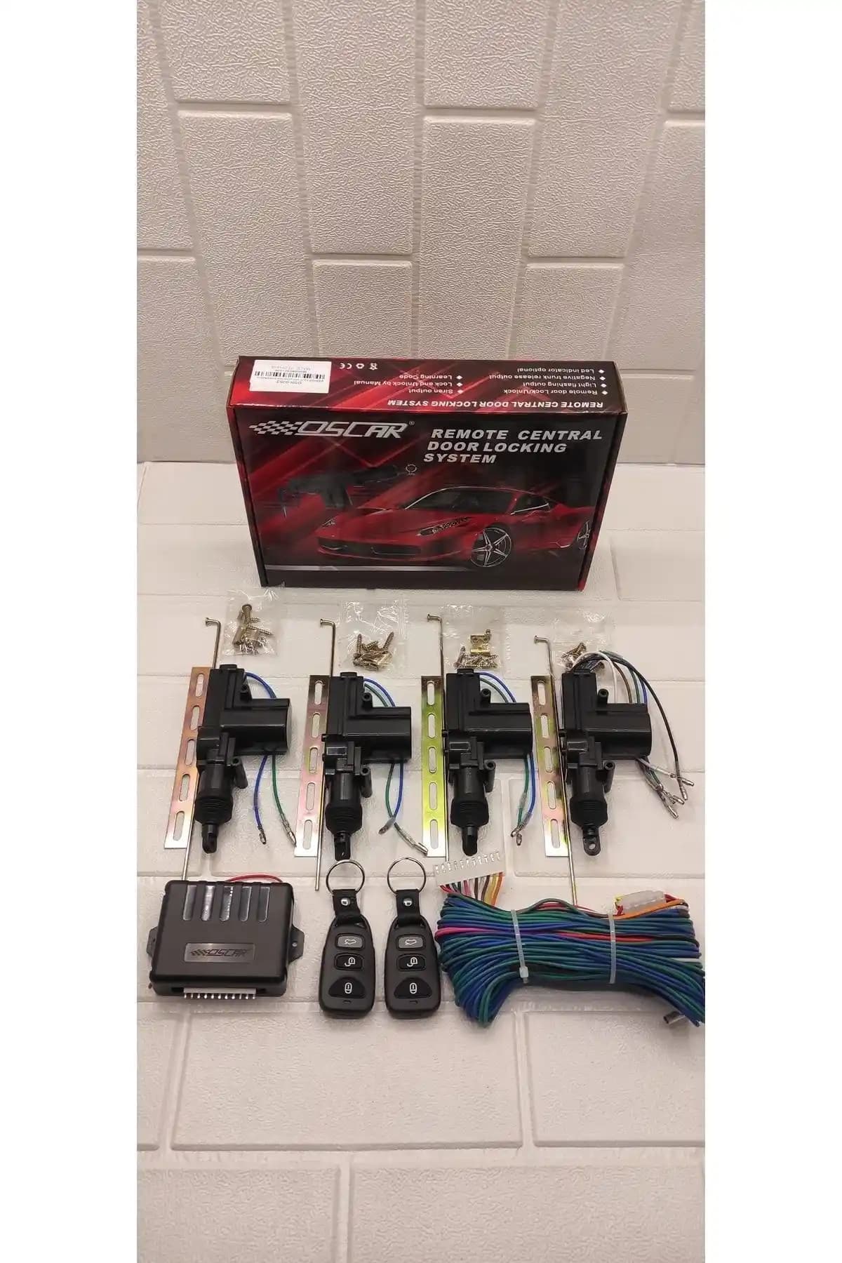 Çin Menşeli 4 Motorlu Merkezi Kilit Seti, Uzaktan Kumandalı, 2 Yıl Garanti.