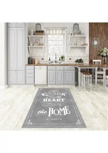 Confidence Home Dijital Baskılı Mutfak Halısı 60x100 cm, Kaymaz Tabanlı, Antibakteriyel