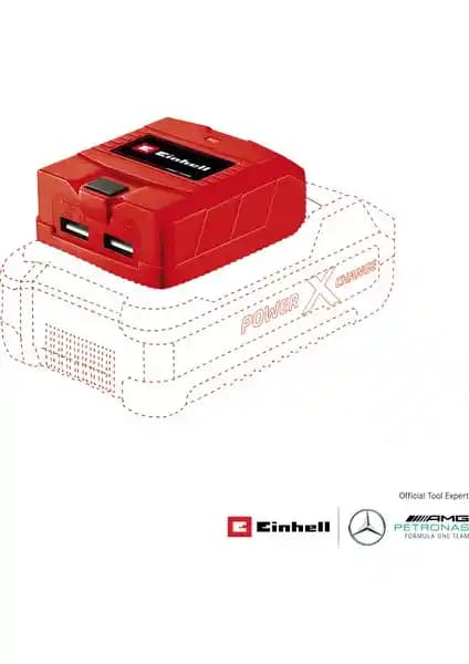Einhell TC-CP 18 Li USB-Solo Power X-Change: Mobil Şarj İçin İki USB Portlu 5V Güç