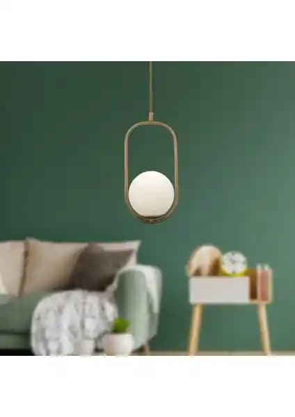 Eskitme Mor Camlı Tekli Sarkıt Aydınlatma: Ayarlanabilir Uzunluk ve Modern Mekan Tasarımı