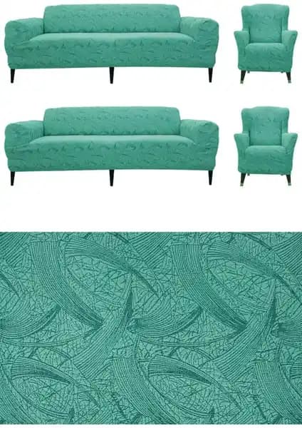 Faiend Sehra Desenli Esnek Koltuk Kılıfı: Nane Renkli Koruyucu Takım için Uyum ve Bakım