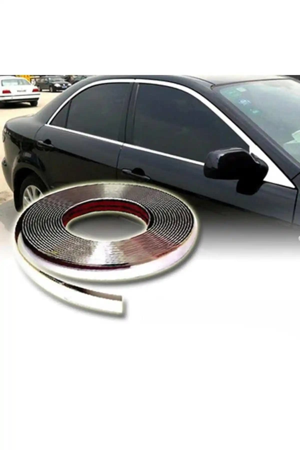 Fiat Egea Uyumlu 18 mm Genişliğinde 5 m Krom Nikelaj Şeritleri - Dekoratif Çıtalar