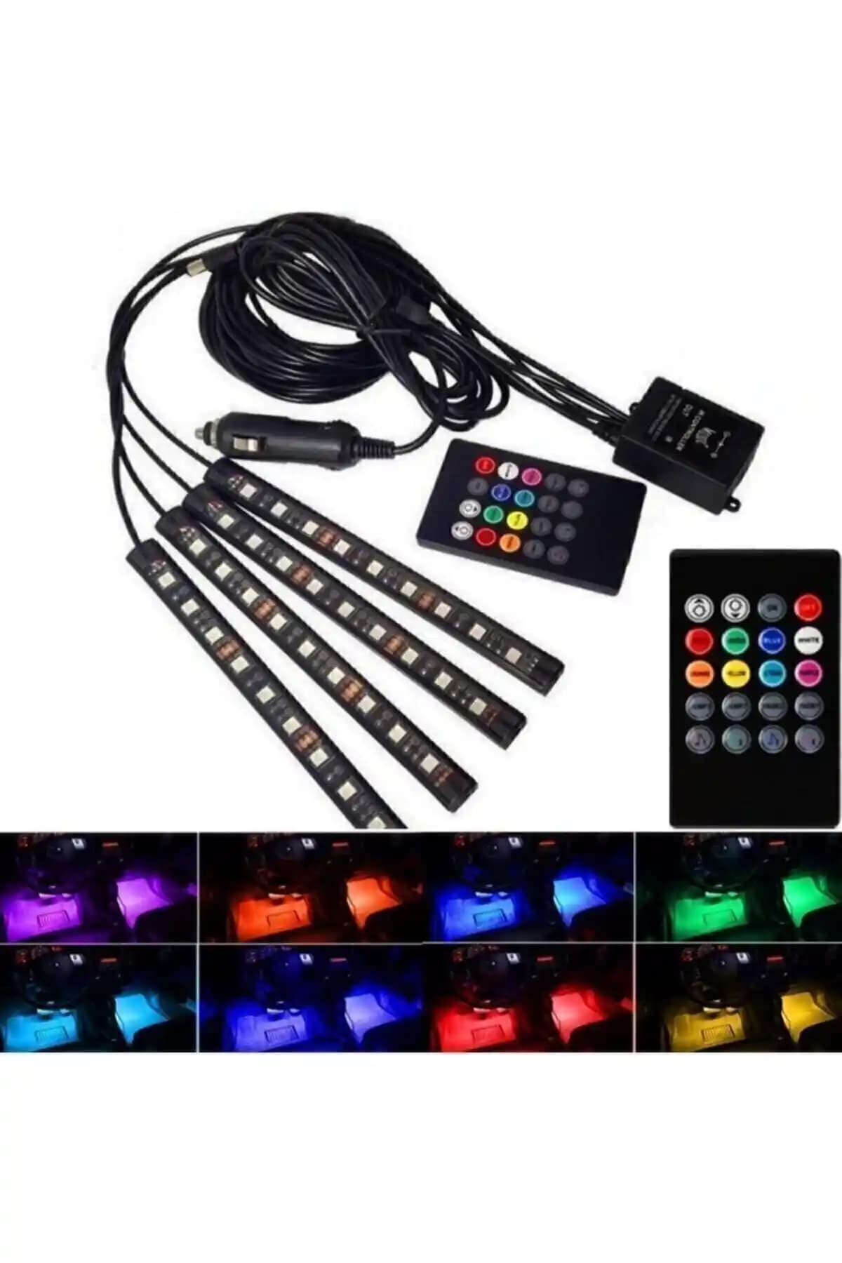 Gece sürüşlerinde iç mekân atmosferini güçlendiren RGB LED aydınlatma: kolay montaj