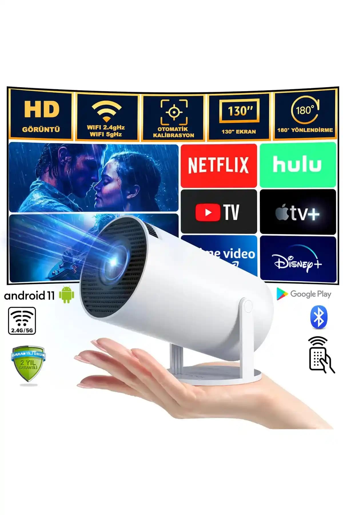 Heaven House LED Taşınabilir Projeksiyon ile Ev Sineması Sunumlarda Netlik ve Kolay Kullanım