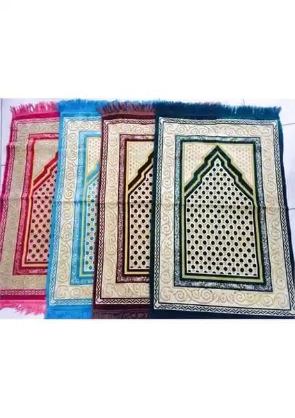 HYD 1. Kalite Spinger Kadife Seccade Seti ile konfor ve estetik için dört adet seccade