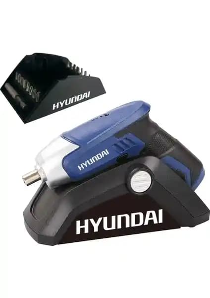 Hyundai HPA0415: Kompakt akülü vidalama ile hassas montajlara LED ışık ve yönlü uç seti