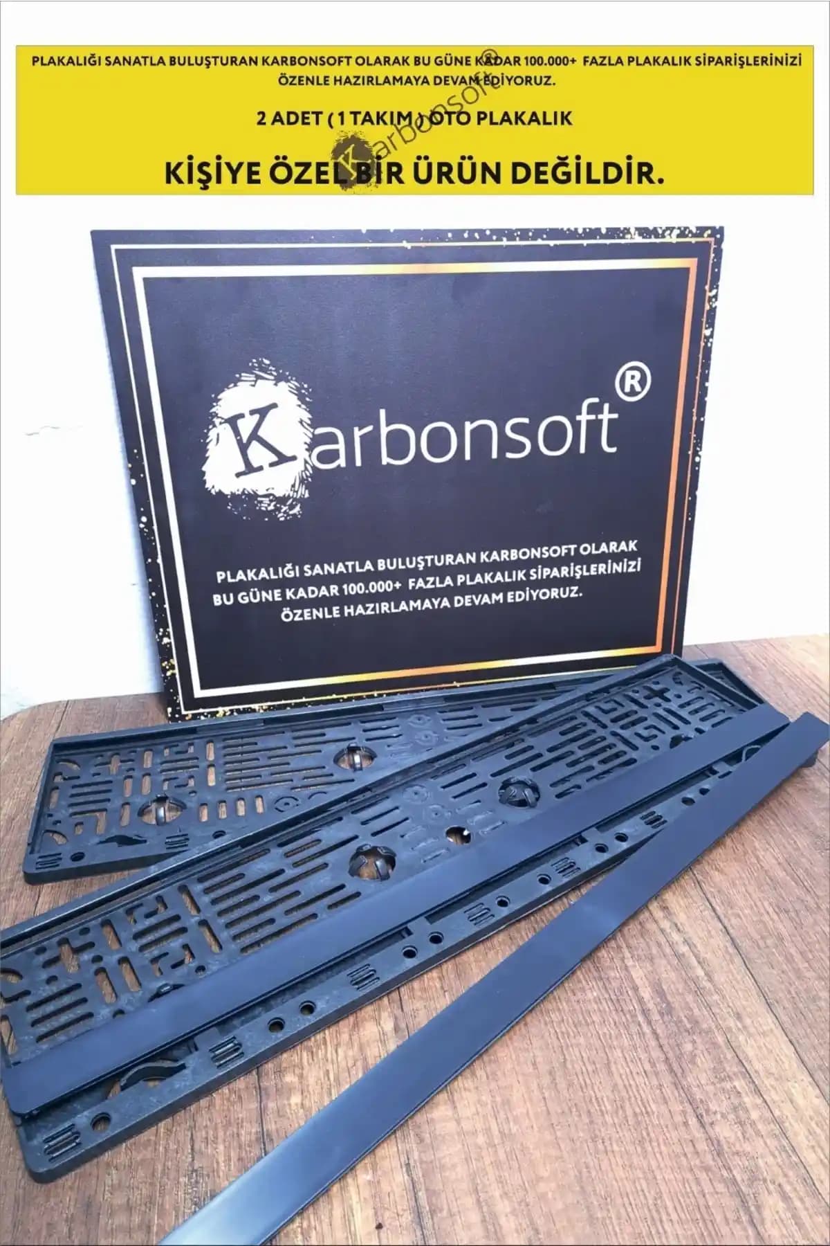 Karbonsoft 2 Adet Plakalık Seti: Kolay Montaj, Dayanıklı Pleksi ve Kişisel Tasarım