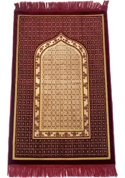 Keven Dodya Seccade 70x110 cm, 500 g, %100 pamuklu, bordo kare desenli zarafet