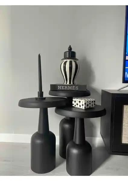 Kimahome Ürgüp Mantar Sehpa 3'lü Set: Minimalist Tasarım ve Fonksiyonel Dekor