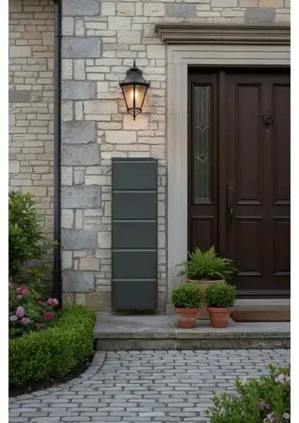 Liccia Metal Ayakkabılık 5 Raflı Antrasit, Duvara Monte Dayanıklı Depolama Çözümü