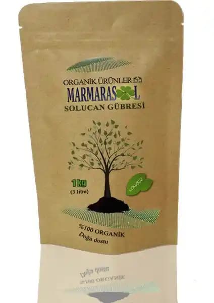 Marmarasol Organik Solucan Gübresi 1 kg: Doğal, Kokusuz Toprak ve Bitki Gelişimi İçin