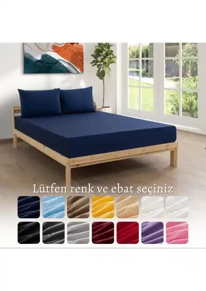 MODELHOME Ranforce Akfil Lacivert Lastikli Çarşaf Seti: Konfor ve Dayanıklılık
