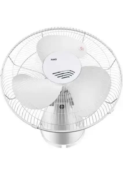 Raks 3 Kanatlı Tavan Vantilatörü, 40 cm Çap, 50 W Motor, 360° Salınım, 3 Hız