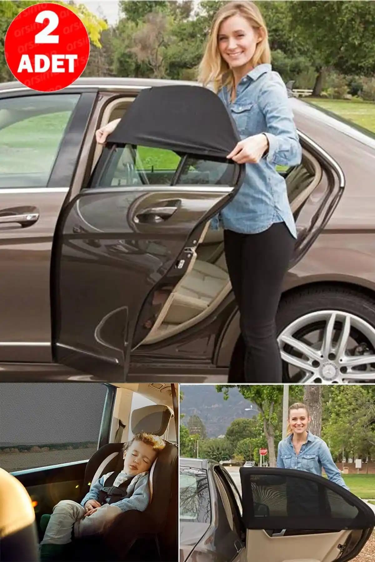TİNEKE Oto Yan Cam Perdesi: Güneşten Koruma ve Çocuk Konforu İçin Pratik Çözüm