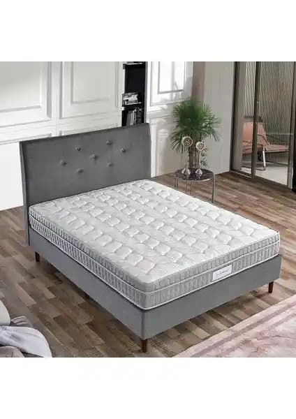 US Sleeping Ultra Super Gray Yatak 90x200: Bonel Yaylı, Kapitone Desenli ve Çok Katmanlı Konfor