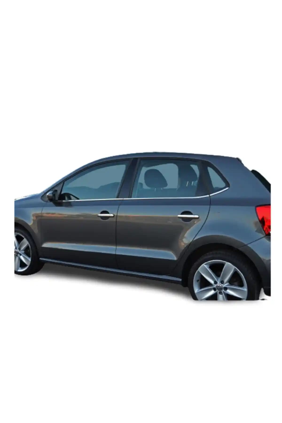 VW Polo 2009-2017 için Altı Parçalı Krom Kaplama Paslanmaz Çelik Cam Çıtası Seti