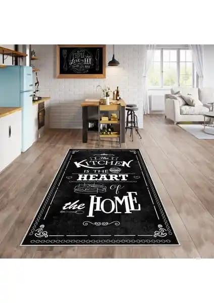West Home Mutfak Halısı: Dijital Baskılı Yıkanabilir Kaymaz Taban – Güvenli Kullanım