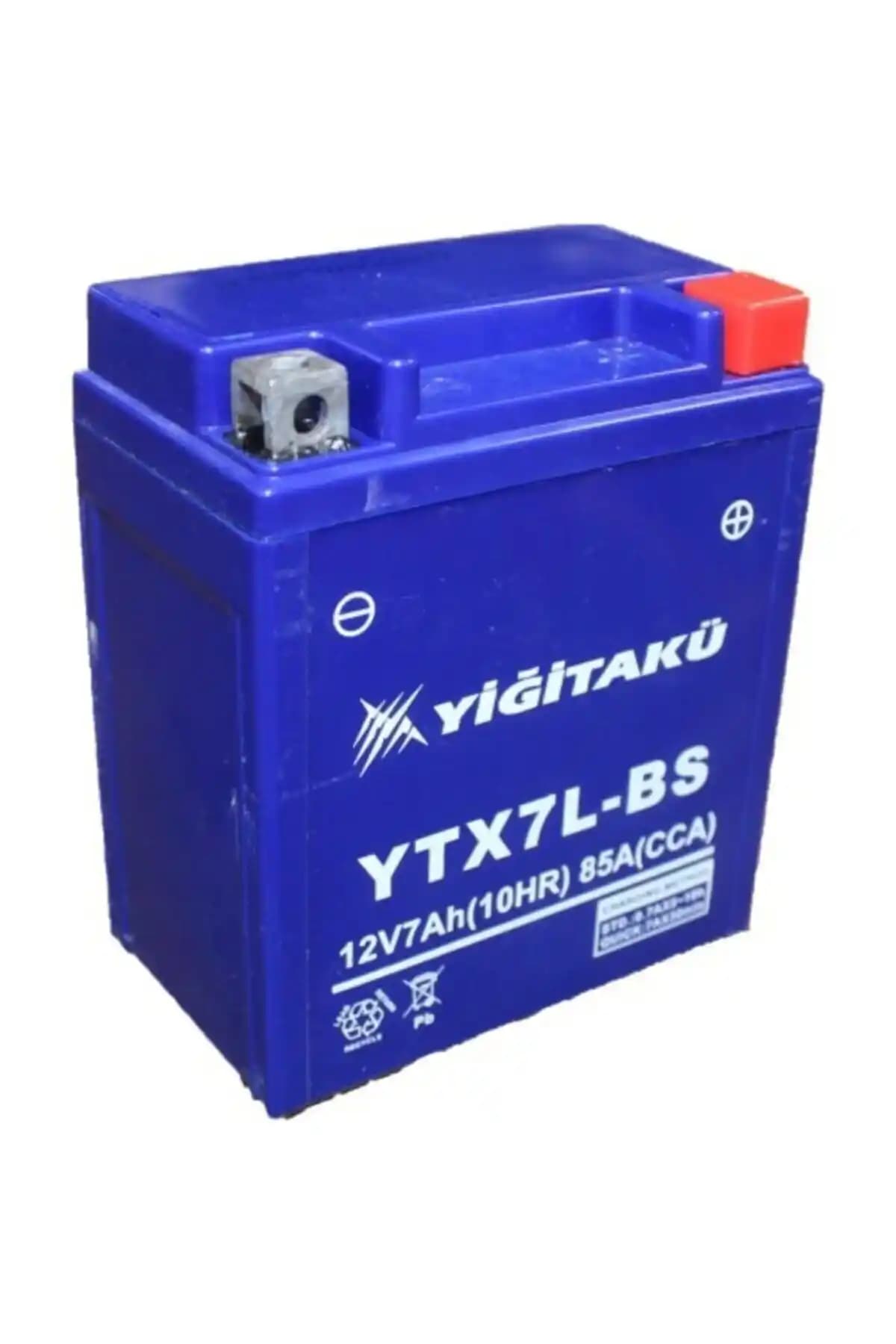 Yiğit Akü 12V 7Ah YTX7L-BS Motorlu Bisiklet Aküsü 113x70x132 mm, 1 Yıllık Garanti