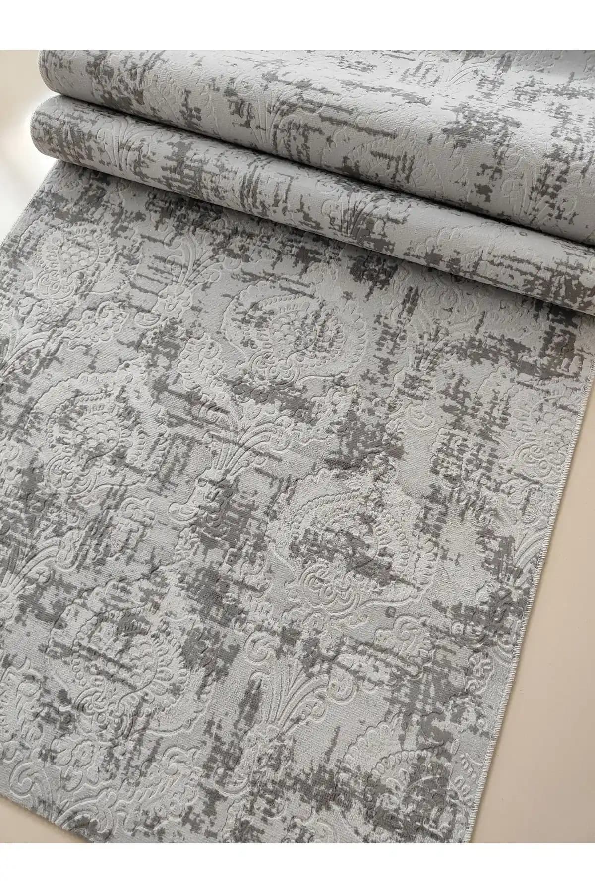 Bakırözu Home Kaymaz Taban Halı Modern Geometrik Desenlerle Güvenli Kullanım