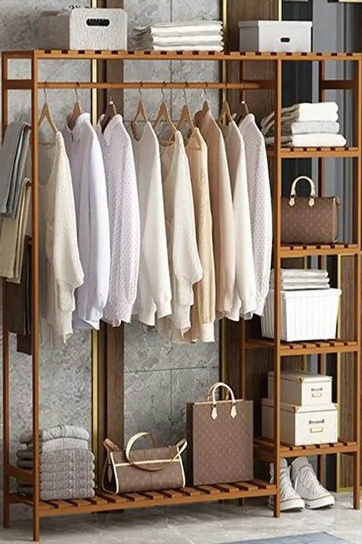 2025'te BRK Design Trend Ahşap Açık Garırop ile Evinize Doğallık Katın