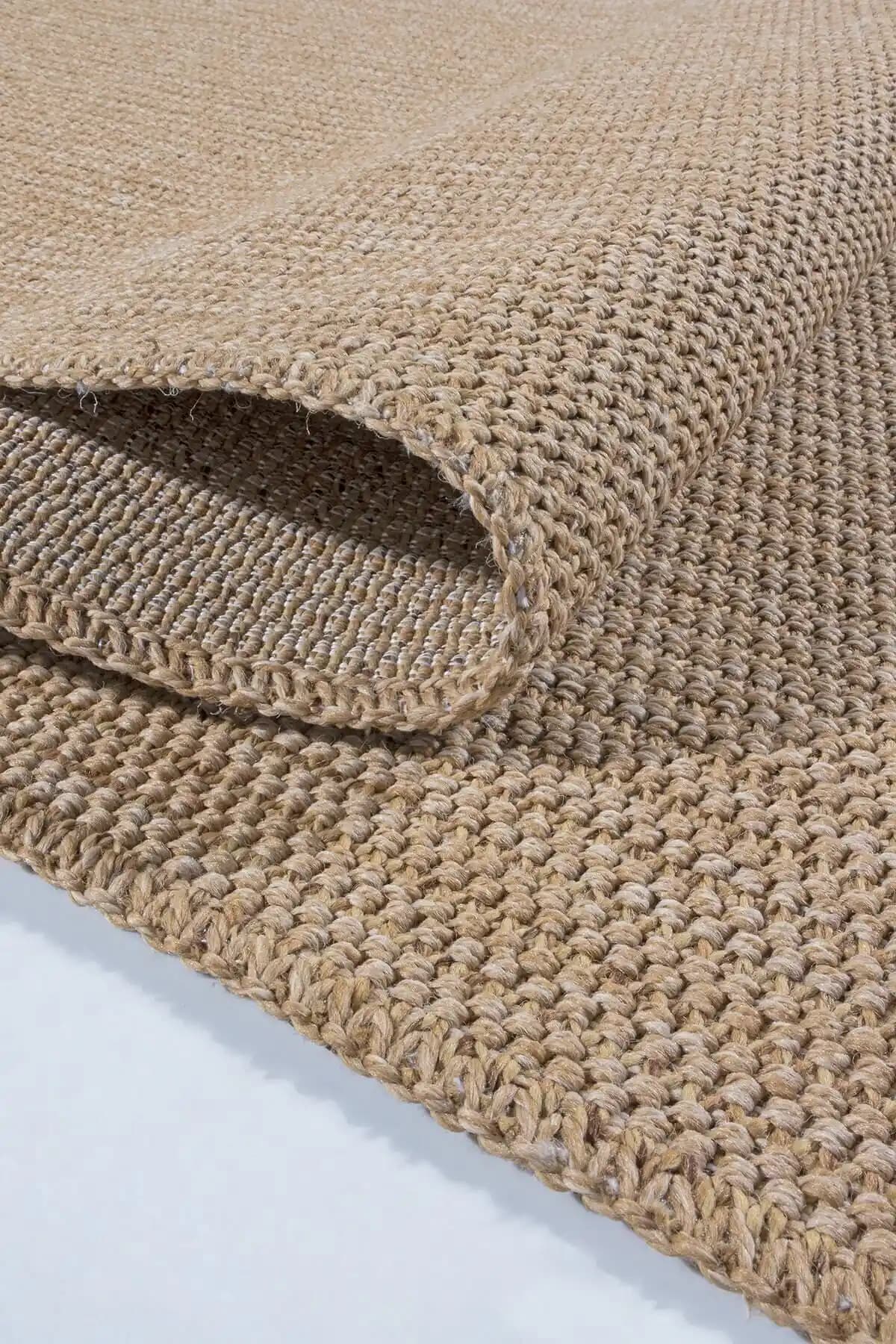 Colore Home Kaymaz Taban Dekoratif Bej Jüt Halı ile Ev Dekorasyonunda Modern ve Dayanıklı Çözüm