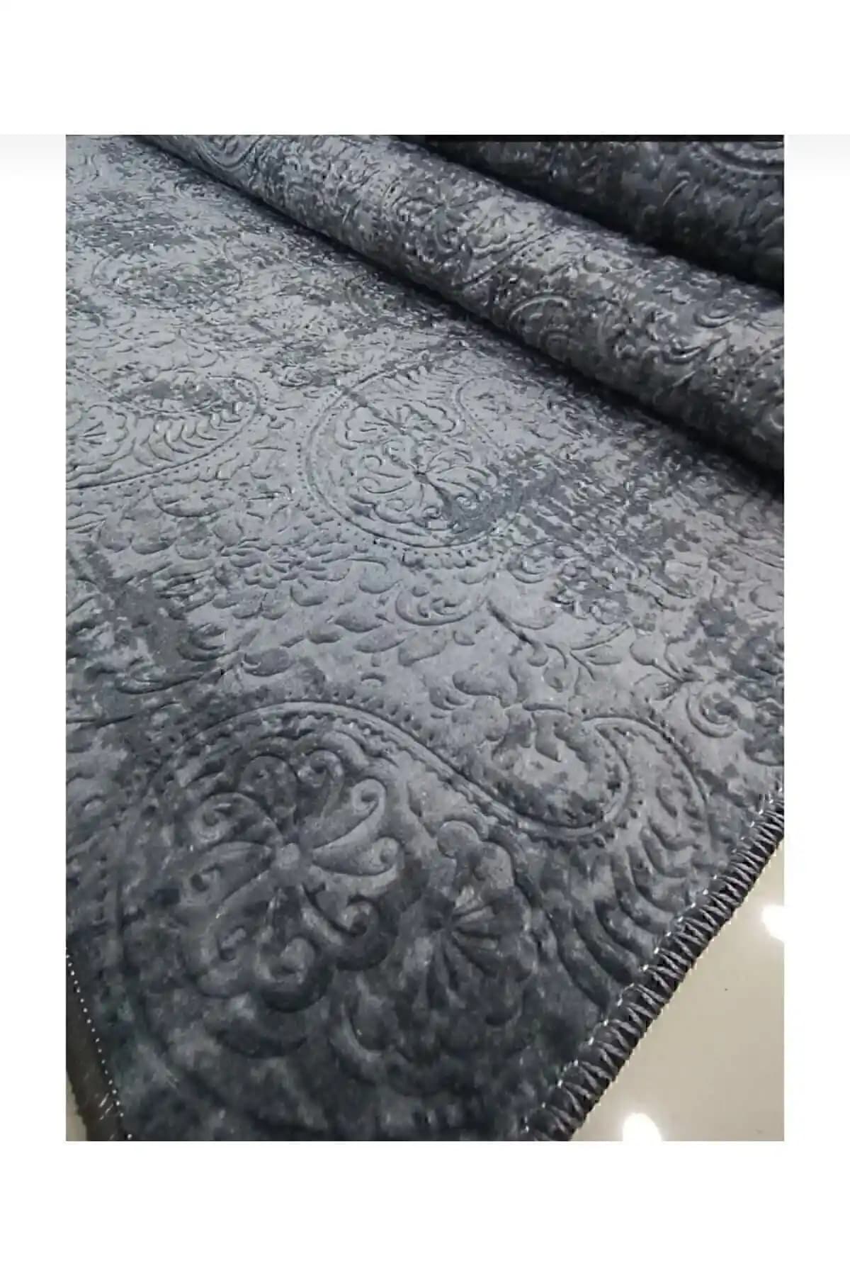 Dinarsu Nevra Assos Gri Kaymaz Taban Modern Halı Ev Dekorasyonu İçin Uygun