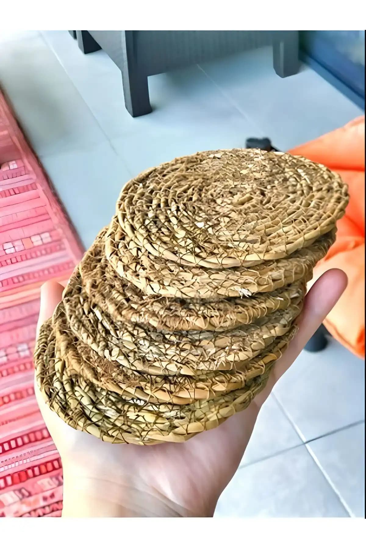 Doğal El Yapımı Hasır Bardak ve Kupa Altlıkları Seti Yüksek Kalite ve Şıklık