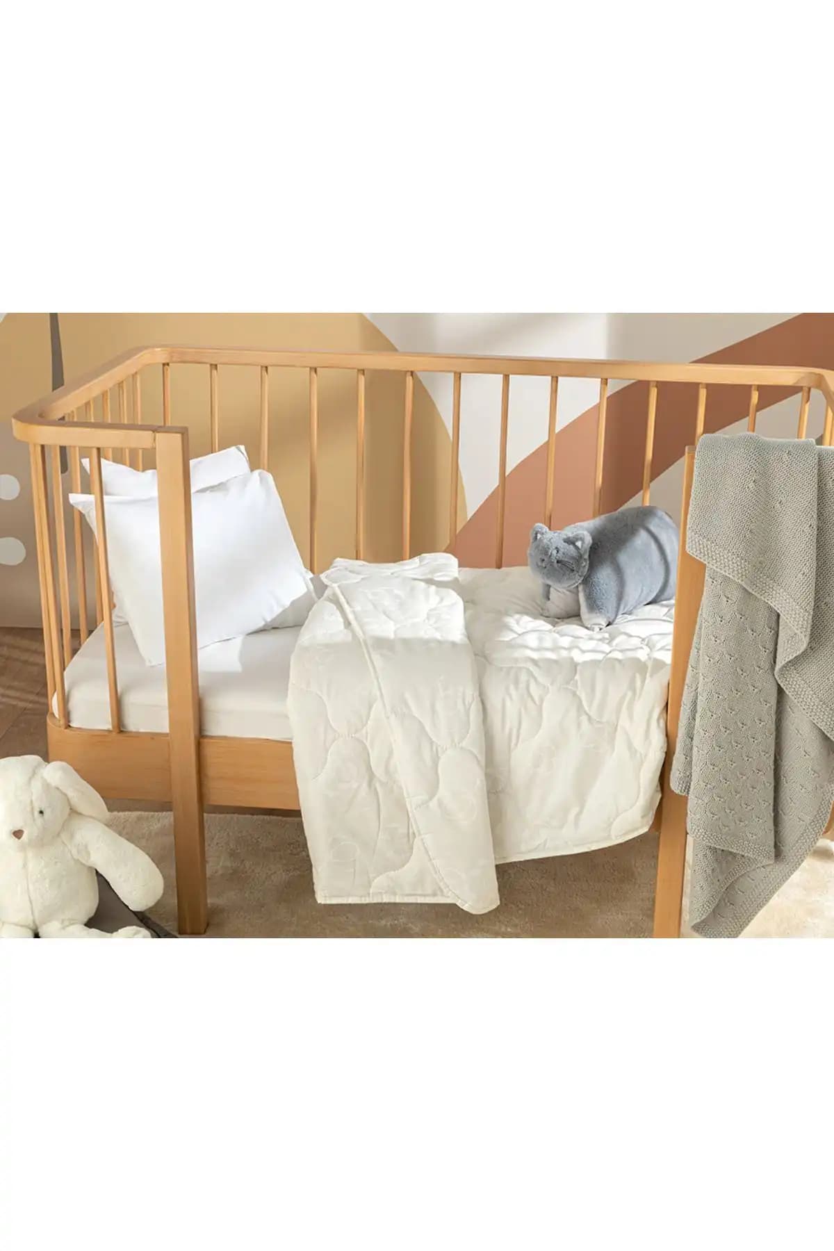 English Home Comfy Pamuklu Bebek Yorgan Beyaz - Sağlıklı ve Konforlu Uyku İçin
