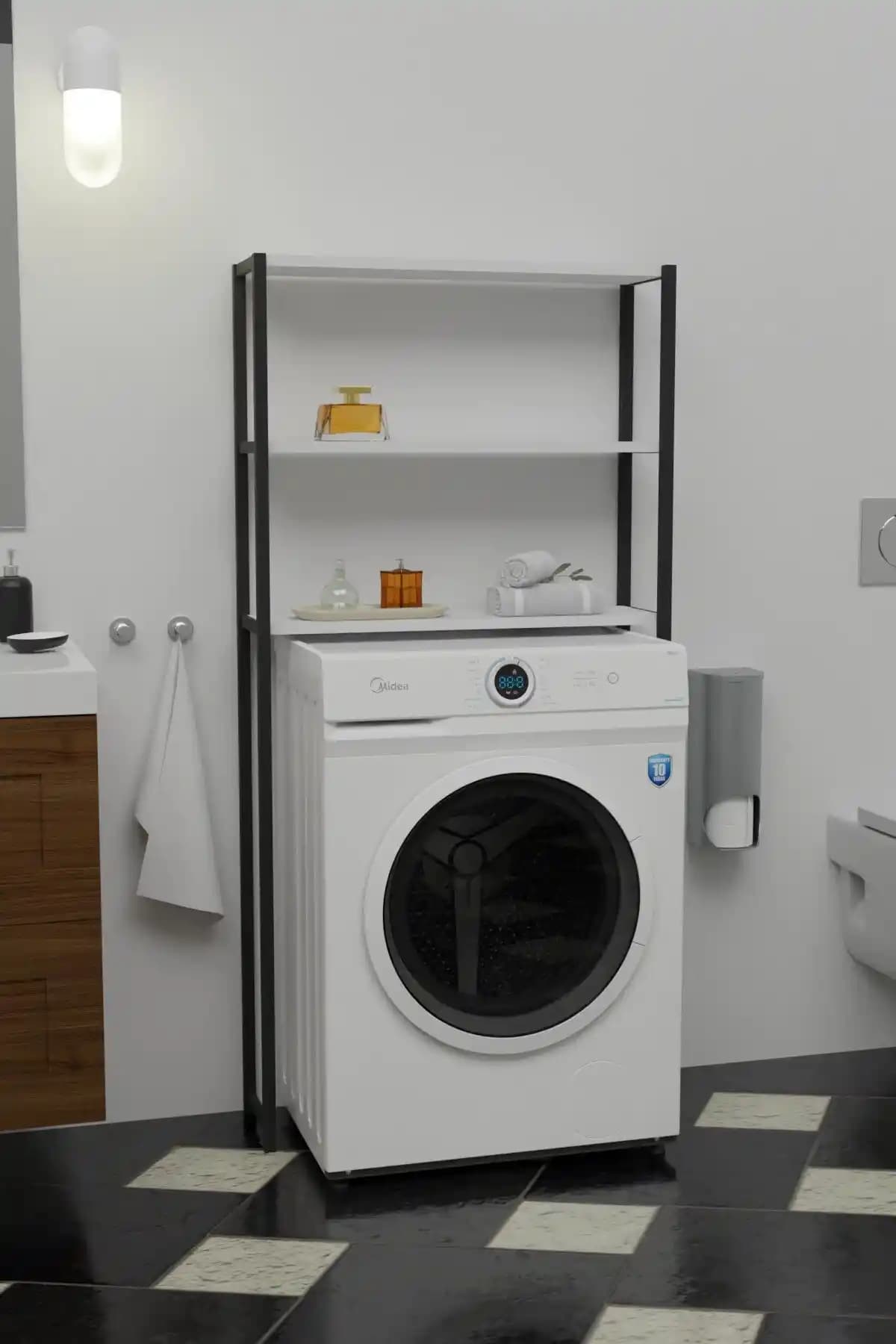 Genel Markalar Beyaz Çamaşır Makinası Üstü Düzenleyici Raf: Şık ve Dayanıklı Pratik Çözüm