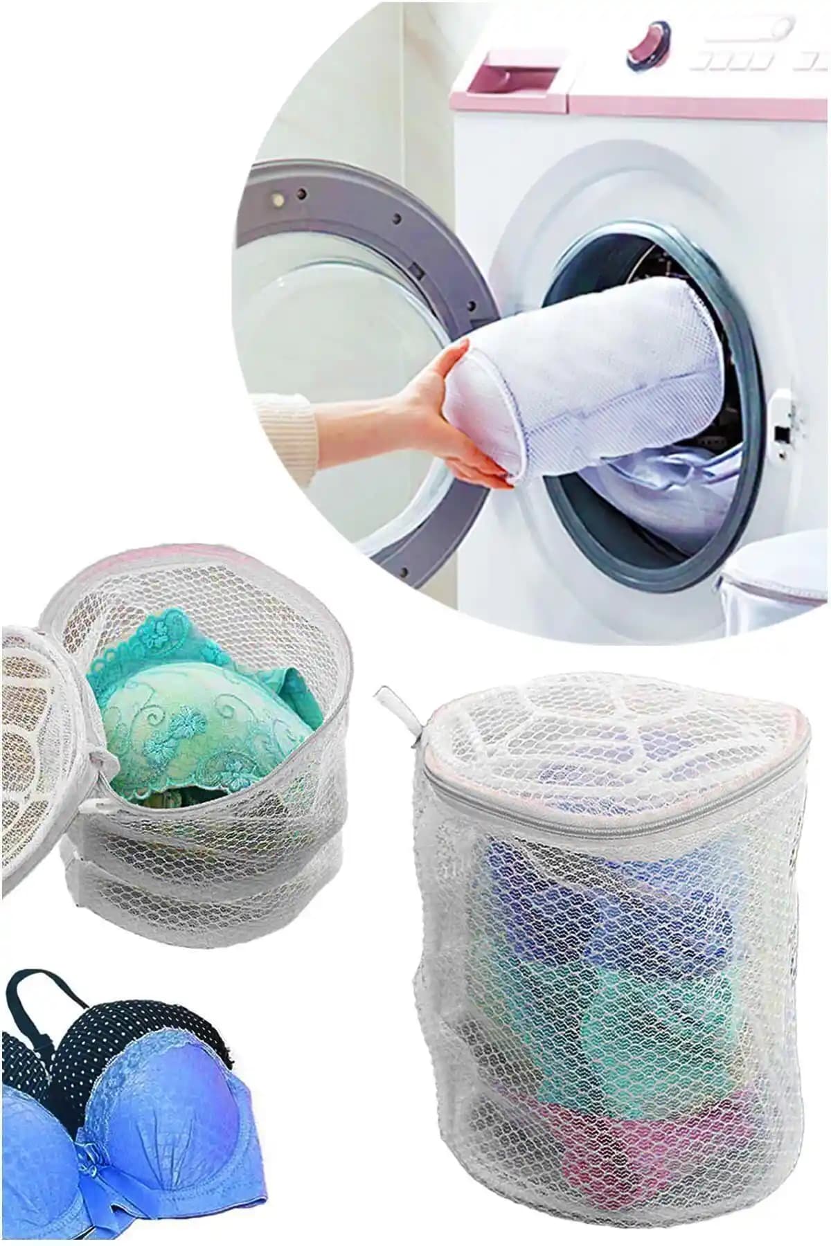 Helen's Home Fermuarlı Sütyen Yıkama Filesi İç Çamaşırlarının Korunması ve Bakımı İçin