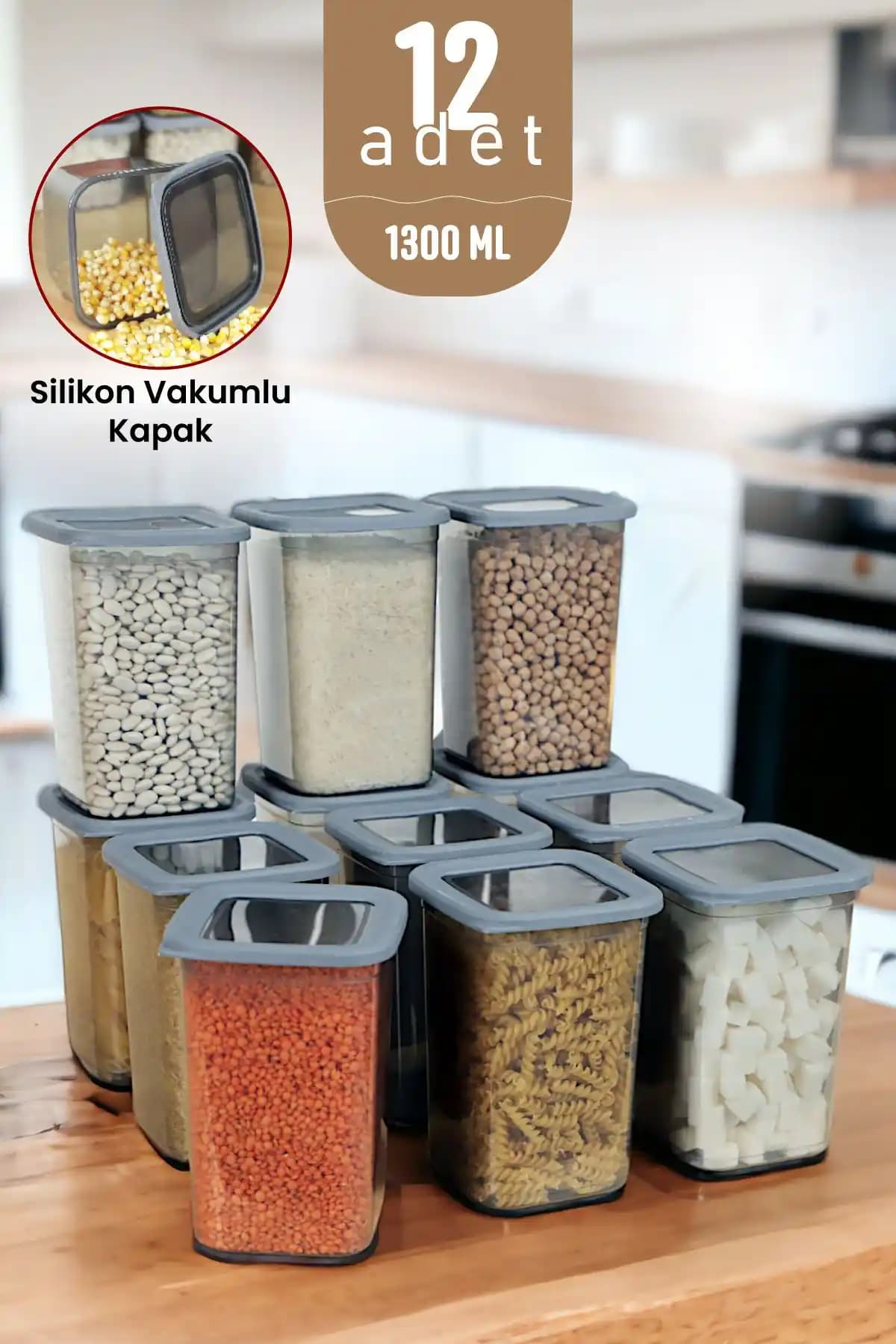 İronika Kapaklı Saklama Kabı Seti: Mutfakta Pratik ve Güvenilir Gıda Saklama Çözümü