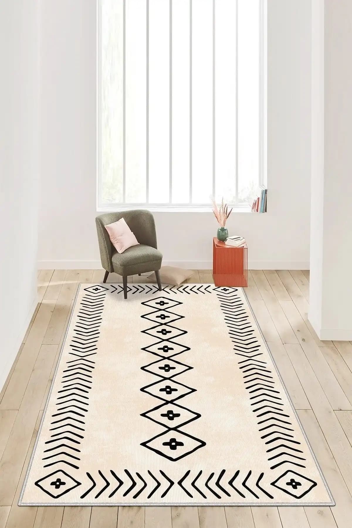 Life Decortiva Dijital Baskı Yıkanabilir Kaymaz Taban Salon Halısı ve Yolluk